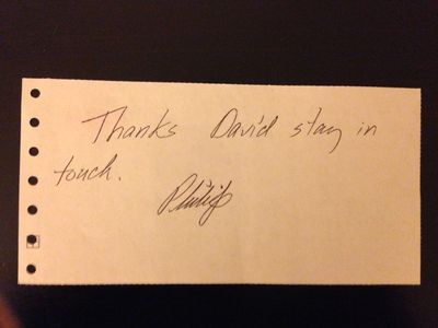 Thanks, David. Stay in touch. –Philip.